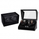 Self Winder box 4 Watches Silent Deluxe Black