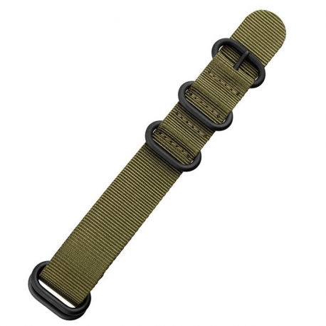 Bracelet montre Nylon Style Nato 22mm Couleurs au Choix PVD