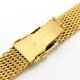 Shark Mesh Stainlees steel 24mm gold plated