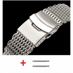 Shark Mesh 22mm Stainless Steel Bracelet
