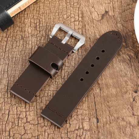 Leather Strap 100% Genuine Vintage MAX Chocolate 22mm 24mm 26mm