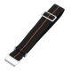 Bracelet montre Nylon Elastique avec clip noir et orange