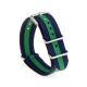 Bracelet montre Nylon Nek Nato Bleue Vert