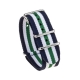Bracelet montre Nylon Nek Nato Bleue Blanc Vert