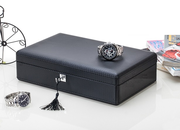 High Quality Watch Box 12 Slots Carbon Fiber Zweiler Habana.