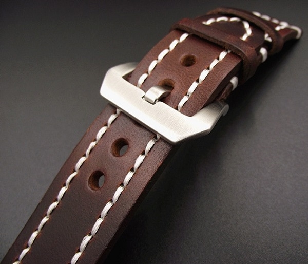 Leather Strap 100% Genuine Craft 18mm 20mm 22mm 24mm Brown.