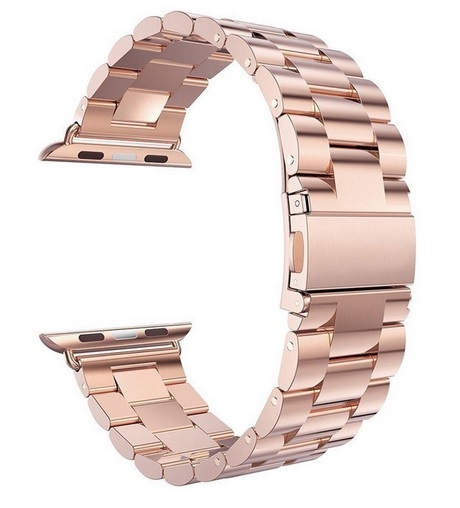 Apple Watch Stainless Steel Band 42mm Rose Gold Plated.