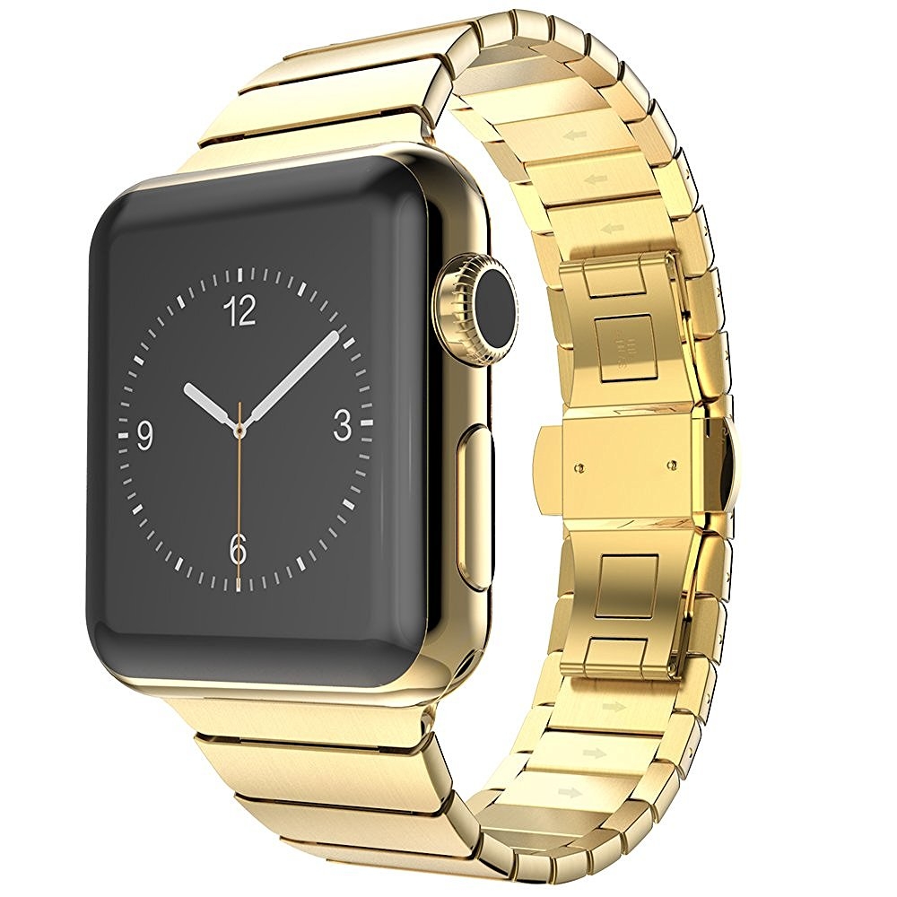 Brazalete Acero inoxidable Apple Watch 42mm iLuxe Dorado.