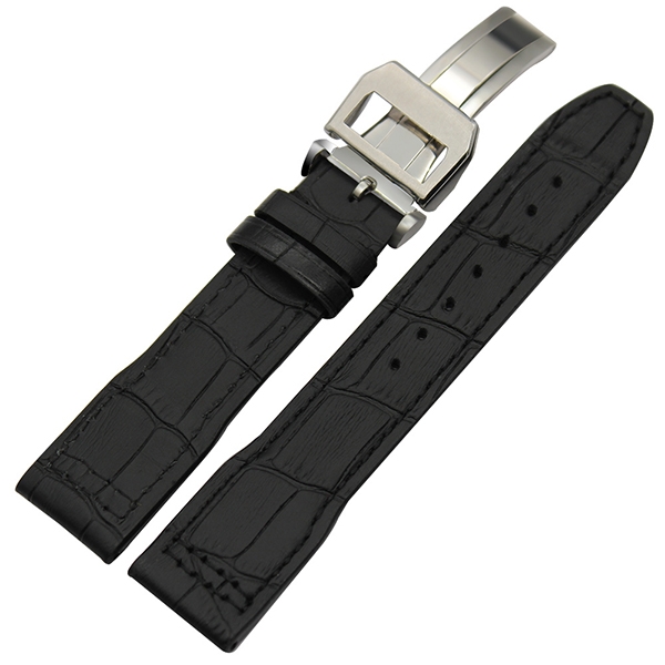 Bracelet montre Avirex 100% cuir Véritable 20mm 22mm noir.
